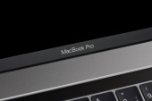 Рамка экрана (логотипа) logo bezel для Macbook Pro 13.3" A1706, 1708 Gray Glass